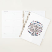 Amerikaanse Bruid Patriotische Trouw Vector Design Planner (Display)
