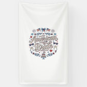 Amerikaanse Bruid Patriotische Trouw Vector Design Spandoek (Verticaal)