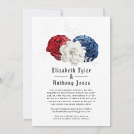 Amerikaanse bruiloft met minder bruiloftsgasten aankondiging