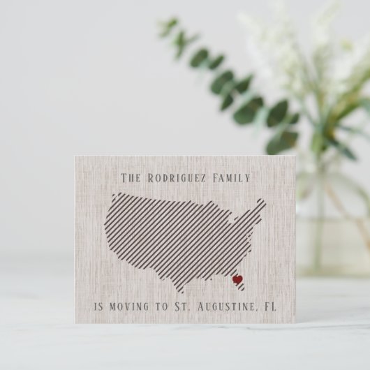 Amerikaanse bruine linnen en aankondiging van hart (Staand voorkant)