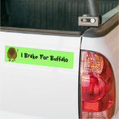 Amerikaanse Buffalo Bison Cartoon Bumpersticker (Op Truck)