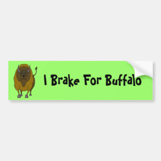 Amerikaanse Buffalo Bison Cartoon Bumpersticker