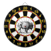 Amerikaanse Buffalo Bison een gouden folie verguld Dartbord (Voorkant)