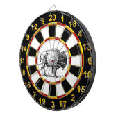 Amerikaanse Buffalo Bison een gouden folie verguld Dartbord (Voorkant Rechts)