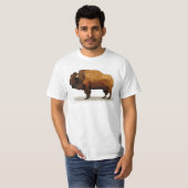 Amerikaanse Buffalo (Bison) Waterverf T-shirt (Voorkant volledig)