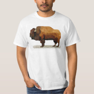 Amerikaanse Buffalo (Bison) Waterverf T-shirt