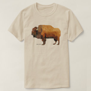 Amerikaanse Buffalo (Bison) Waterverf T-shirt
