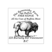 Amerikaanse Buffalo Bizon Familieboerderij Rubberstempel (Afrduk)