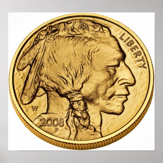 Amerikaanse Buffalo Gold Bullion Coin Poster (Voorkant)