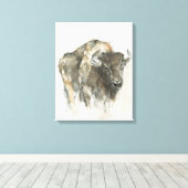Amerikaanse Buffalo I Canvas Afdruk (Insitu (Houten vloer))