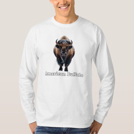 Amerikaanse Buffalo Lange T-Shirt (Voorkant)