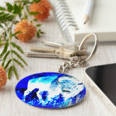 Amerikaanse buffalo Posterization Sleutelhanger (Zijkant)