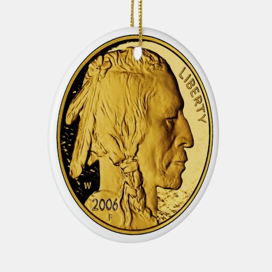 Amerikaanse Buffalo Proof Gold Bullion Coin 2006 Keramisch Ornament (Rechts)