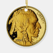 Amerikaanse Buffalo Proof Gold Bullion Coin 2006 Keramisch Ornament (Voorkant)