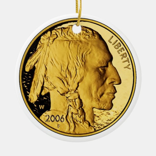 Amerikaanse Buffalo Proof Gold Bullion Coin 2006 Keramisch Ornament (Voorkant)