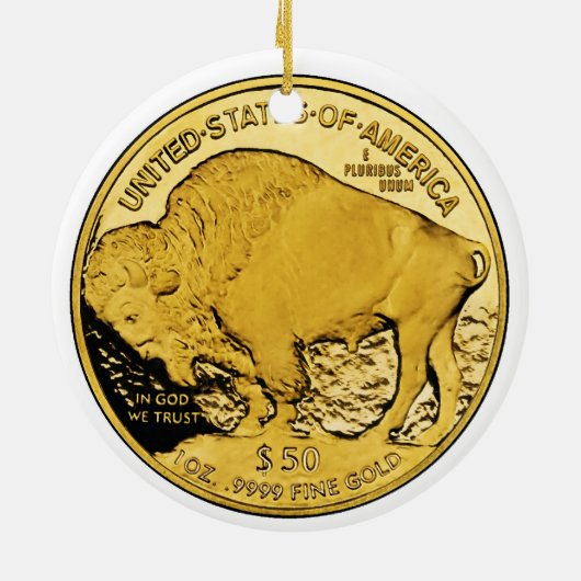 Amerikaanse Buffalo Proof Gold Bullion Coin 2006 Keramisch Ornament (Achterkant)