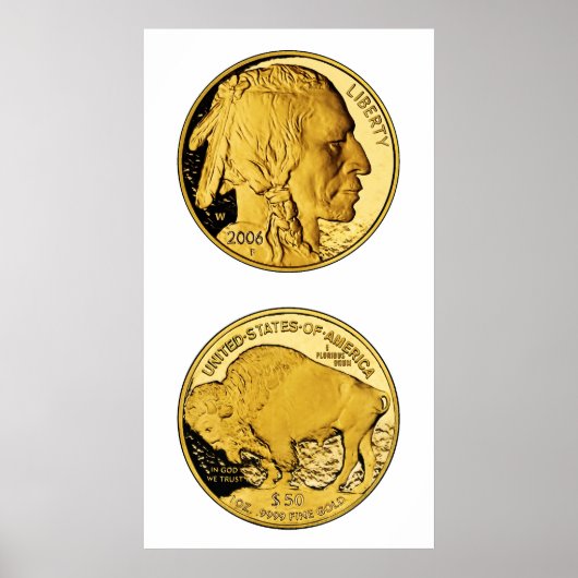 Amerikaanse Buffalo Proof Gold Bullion Coin 2006 Poster (Voorkant)