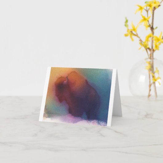 "Amerikaanse Buffels" - notakaart Kaart (Gele Bloem)