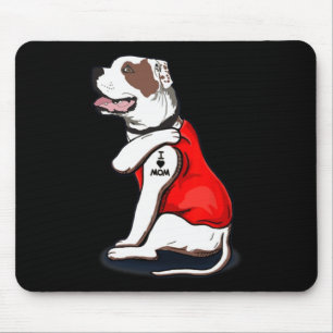 Amerikaanse buldog Hond Ik hou van Moeder Tattoo  Muismat