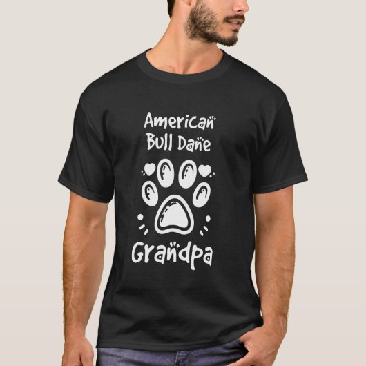 Amerikaanse Bull Dane Opa Amerikaanse Bulldog Grea T-shirt (Voorkant)