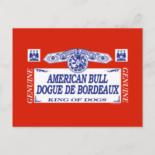 Amerikaanse Bull Dogue de Bordeaux Briefkaart