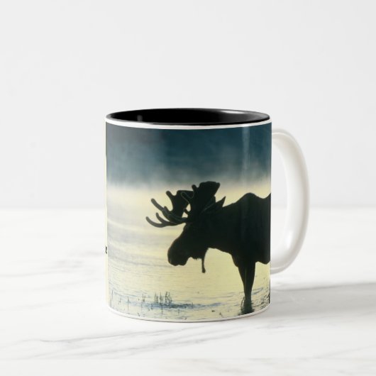 Amerikaanse Bull Moose Tweekleurige Koffiemok (Voorkant rechts)