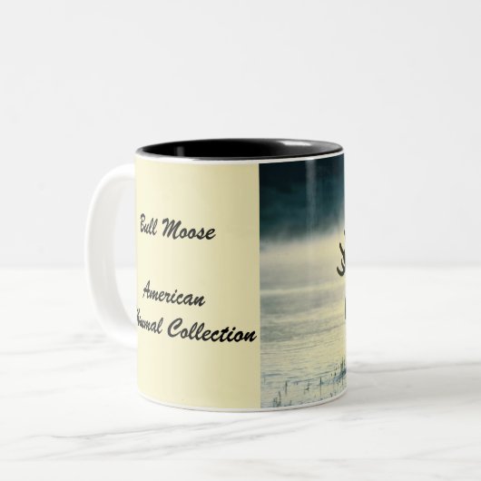 Amerikaanse Bull Moose Tweekleurige Koffiemok (Voorkant links)