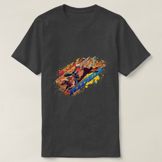 Amerikaanse Bull Rider T-shirt (Design voorkant)
