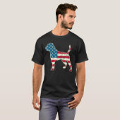 Amerikaanse Bulldog 4e juli Hondenliefhebber Manne T-shirt (Voorkant volledig)