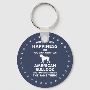 Amerikaanse Bulldog adoptie geluk Sleutelhanger