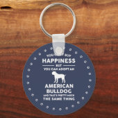 Amerikaanse Bulldog adoptie geluk Sleutelhanger (Voorkant)