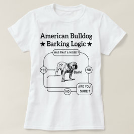Amerikaanse Bulldog Blaffende Logica Honden Lovers T-shirt