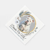 Amerikaanse Bulldog bruiloft servetten met honden  (Hoek)