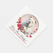 Amerikaanse Bulldog bruiloft servetten met honden  (Hoek)