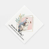 Amerikaanse Bulldog bruiloft servetten met honden  (Hoek)