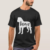 Amerikaanse Bulldog Bully houdt van een  stijl gra T-shirt (Voorkant)