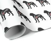 Amerikaanse Bulldog (Bully) Love Cadeaupapier (Rol Hoek)