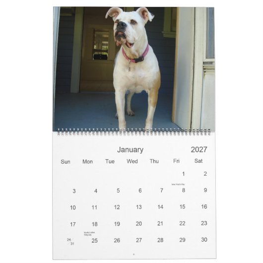 Amerikaanse Bulldog Calendar 2010 Kalender (Jan 2027)