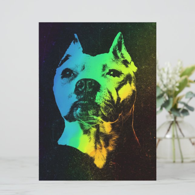 Amerikaanse Bulldog Colorful Gift (Staand voorkant)
