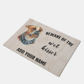 Amerikaanse Bulldog foto gepersonaliseerde deur ma Deurmat (Schuin)