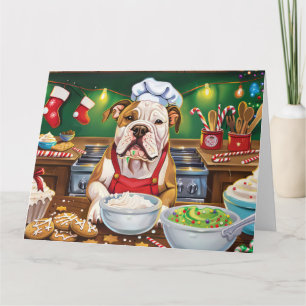 Amerikaanse Bulldog Holiday Baking: Feestelijke Ke Kaart