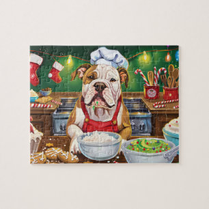 Amerikaanse Bulldog Holiday Baking: Feestelijke Ke Legpuzzel