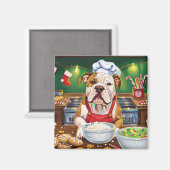 Amerikaanse Bulldog Holiday Baking: Feestelijke Ke Magneet (Voorkant / Achterkant)