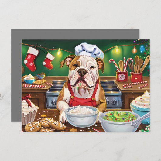 Amerikaanse Bulldog Holiday Baking: Feestelijke Ke Menu (Voorkant / Achterkant)