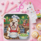 Amerikaanse Bulldog Holiday Baking: Feestelijke Ke Papieren Bordje (Feest)