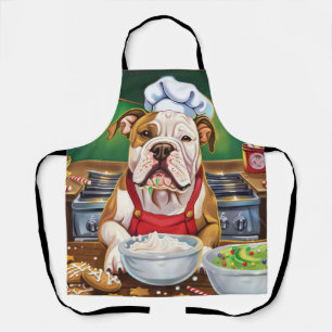 Amerikaanse Bulldog Holiday Baking: Feestelijke Ke Schort