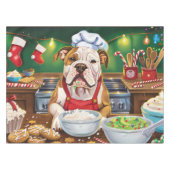 Amerikaanse Bulldog Holiday Baking: Feestelijke Ke Tafelkleed (Voorkant (Horizontaal))