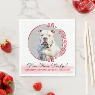 Amerikaanse Bulldog Huwelijks Servetten Met Honden