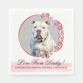 Amerikaanse Bulldog Huwelijks Servetten Met Honden