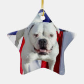 Amerikaanse Bulldog Keramisch Ornament (Achterkant)